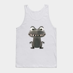 Crocodile Cute Adorable Humorous Illustration Tank Top